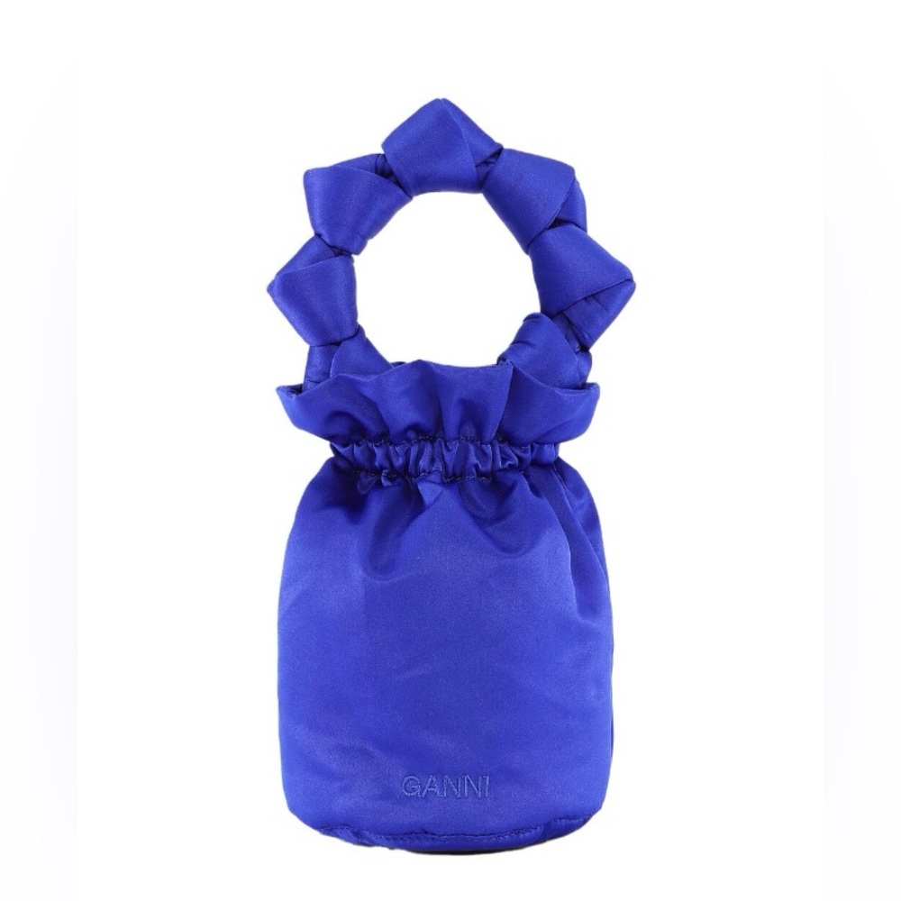 Ganni Satin Knots Top Handle Purse - Like New!